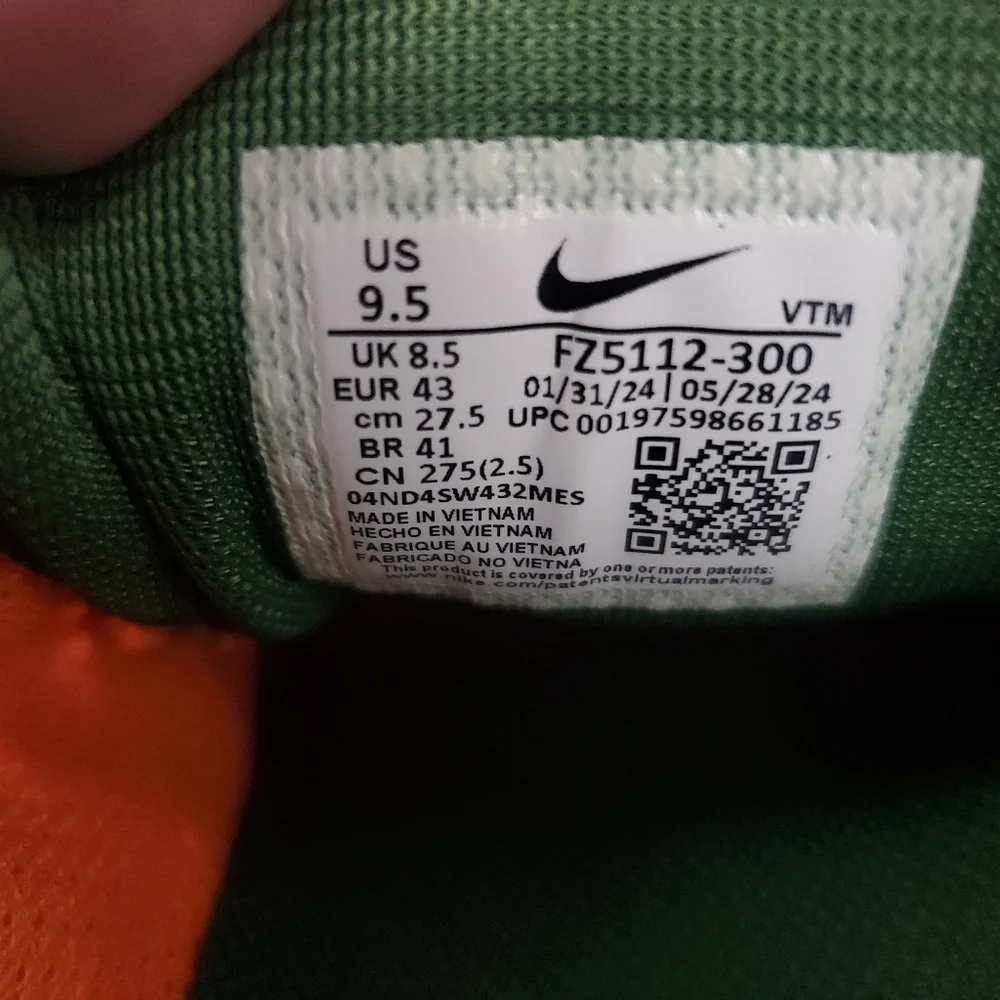 Nike Air Zoom Pegasus 41 "FAMU" Green Orange Shoes Men's Size 9.5 FZ5112-300 - Picture 11 of 11